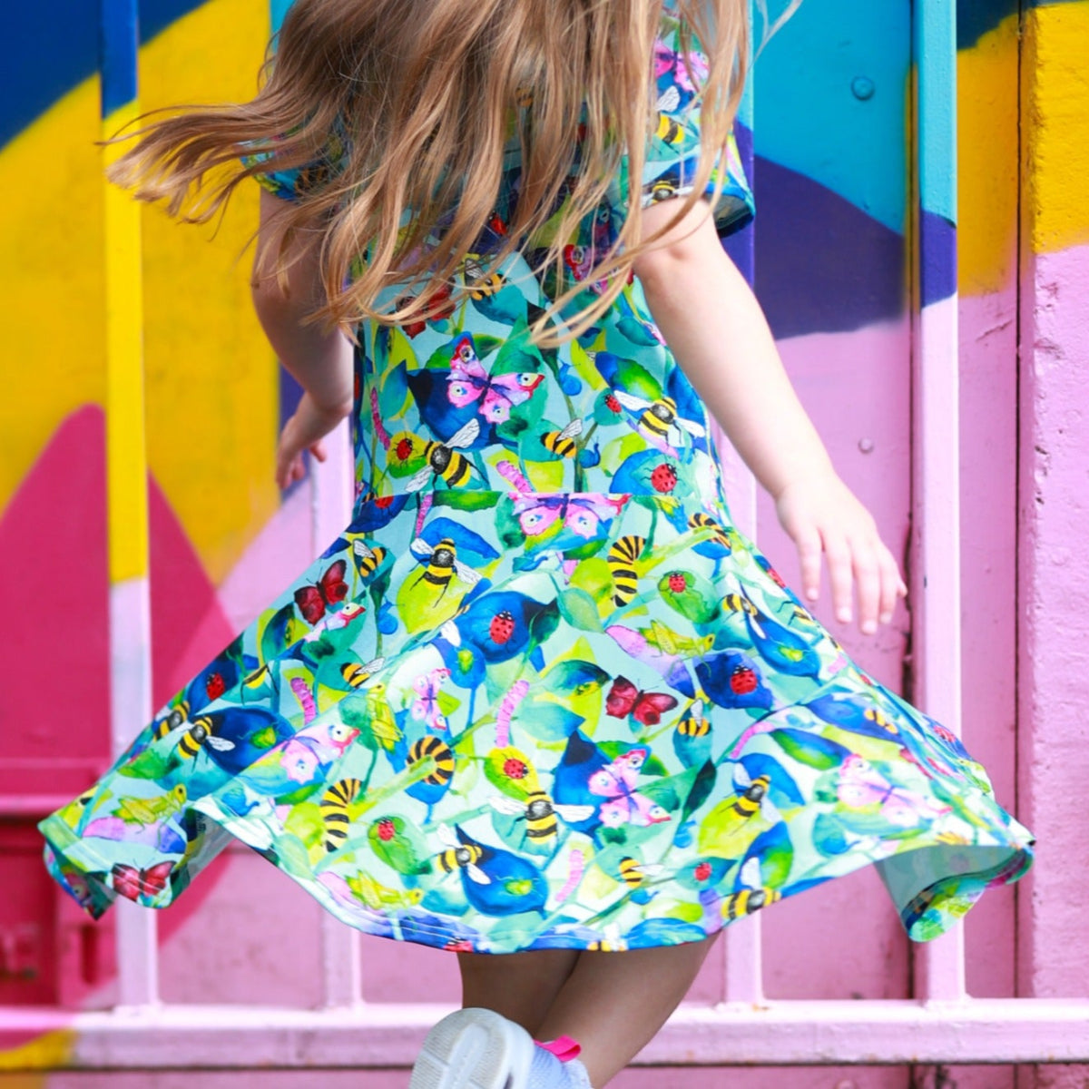 Mini Beasts Organic Full Circle Dress | Irish Made | My Mini Munch -  MyMiniMunch, image size:1200x1200