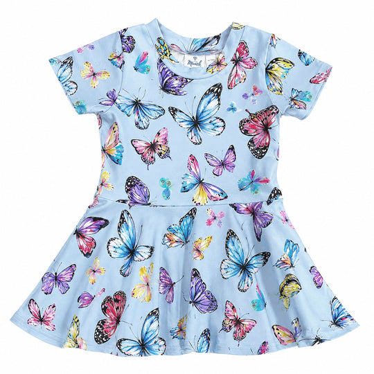 Butterfly Organic Dress Blue