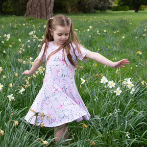 Pink Bunnies Organic Dress