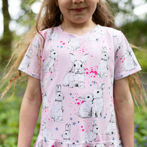 Pink Bunnies Organic Dress