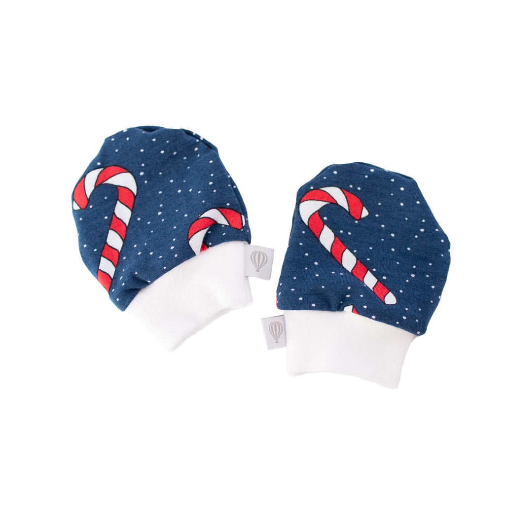 Candy Cane Baby Mittens