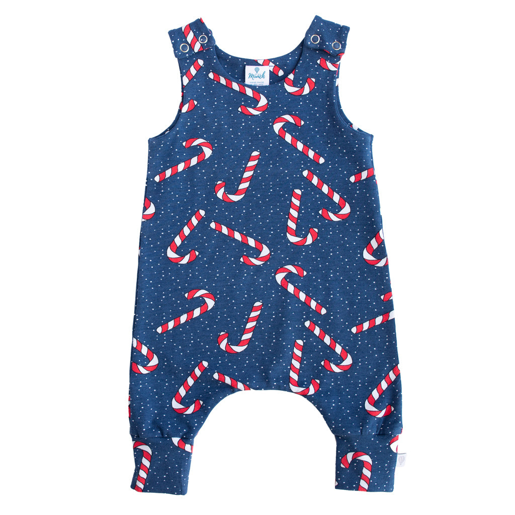 Candy Cane Organic Dungarees