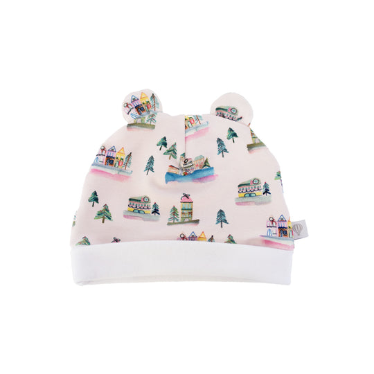 Christmas Village Baby Hat (with Ears)