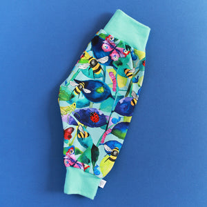 Mini Beasts Organic Leggings (Aqua)