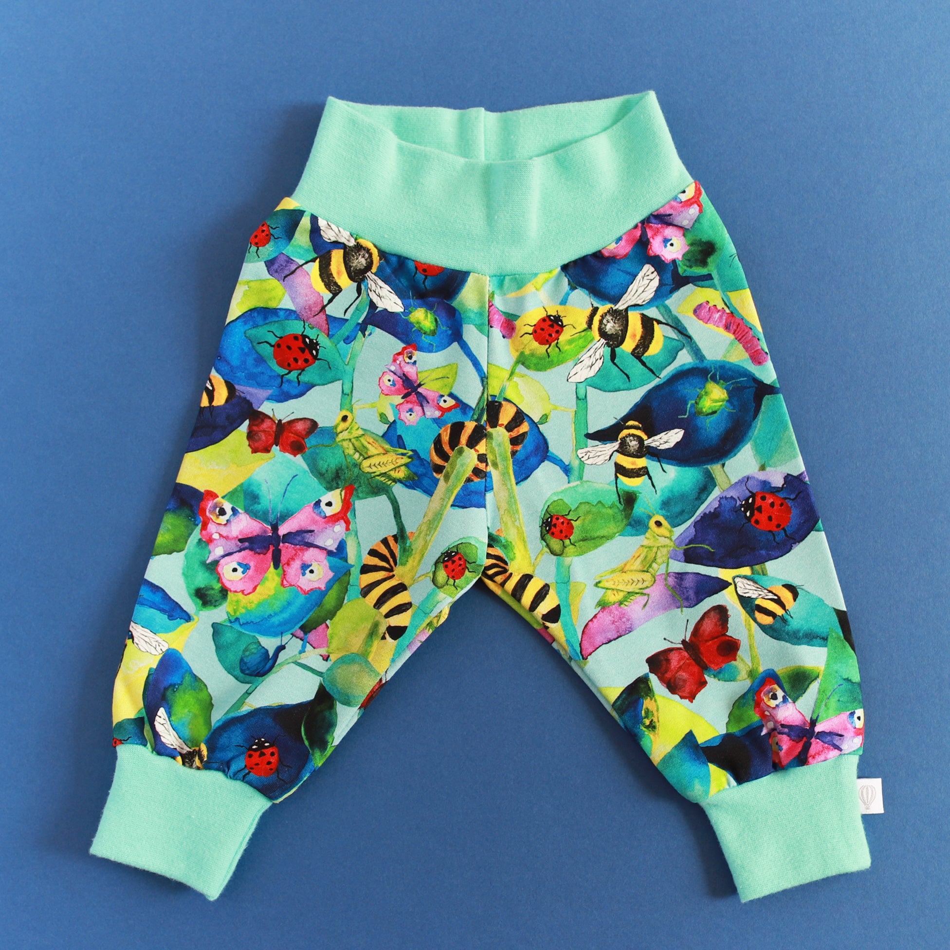 Mini Beasts Organic Leggings (Aqua)