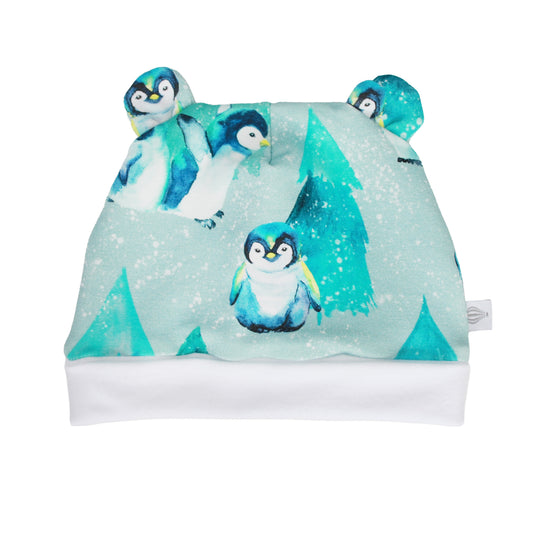 Penguin Organic Baby Hat (with Ears)