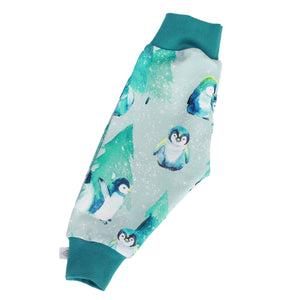 Penguin Organic Baby & Toddler Leggings (Teal Cuff)