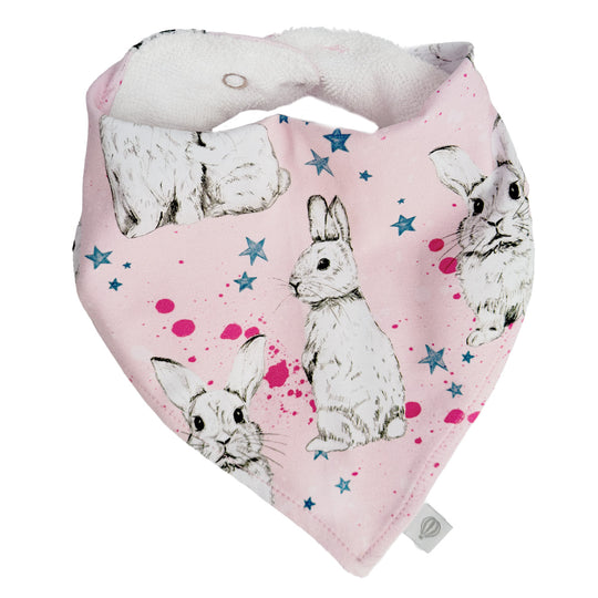 Pink Bunnies Bib