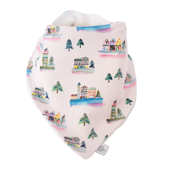 Christmas Village Pink Bib