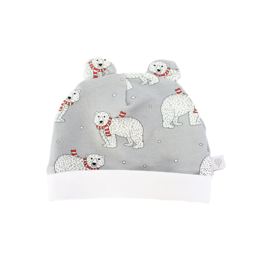 Polar Bears Baby Hat (with Ears)