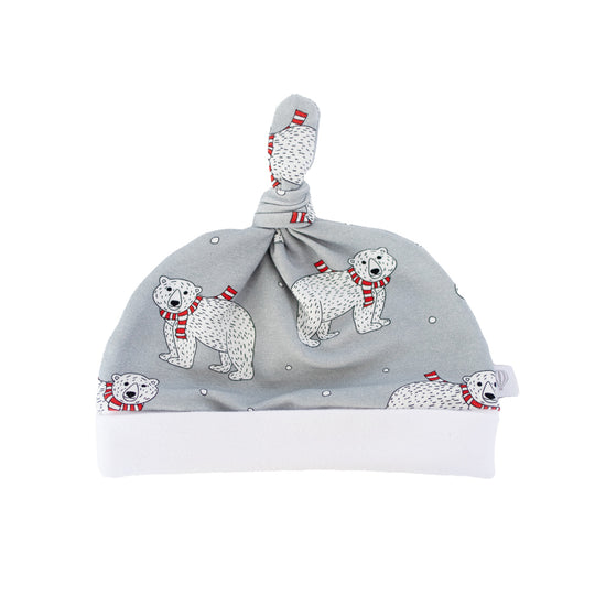 Polar Bear Christmas Baby Knot Hat
