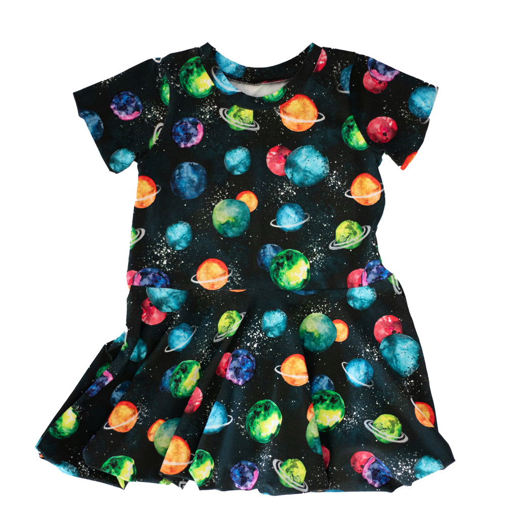 Planets Print Organic Dress