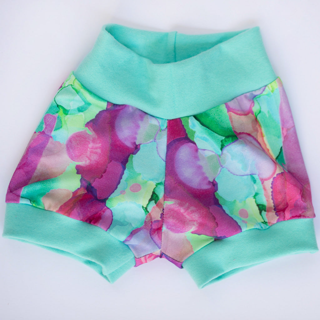Watercolour Organic Shorts (Pink)
