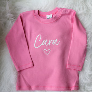 Personalised Name - White Glitter on Pink