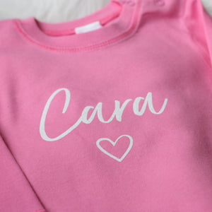 Personalised Name - White Glitter on Pink
