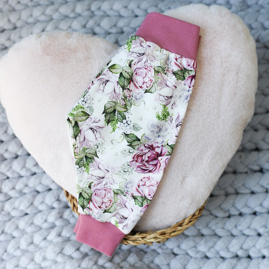 Peony Roses Leggings (Rose Cuff)