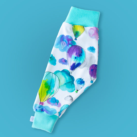 Hot Air Balloons Organic Leggings (Aqua)