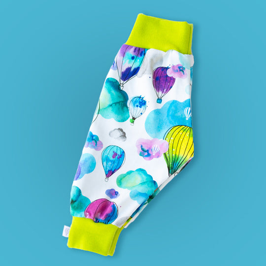 Hot Air Balloons Organic Leggings (Lime)