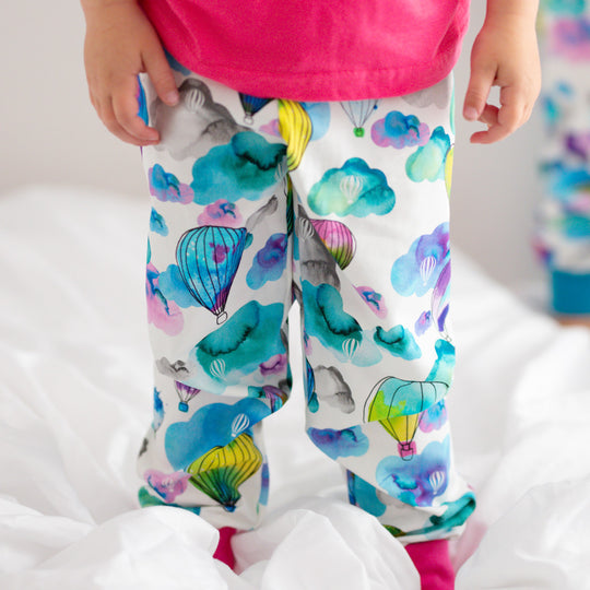 Hot Air Balloons Organic Leggings (Cerese Pink)