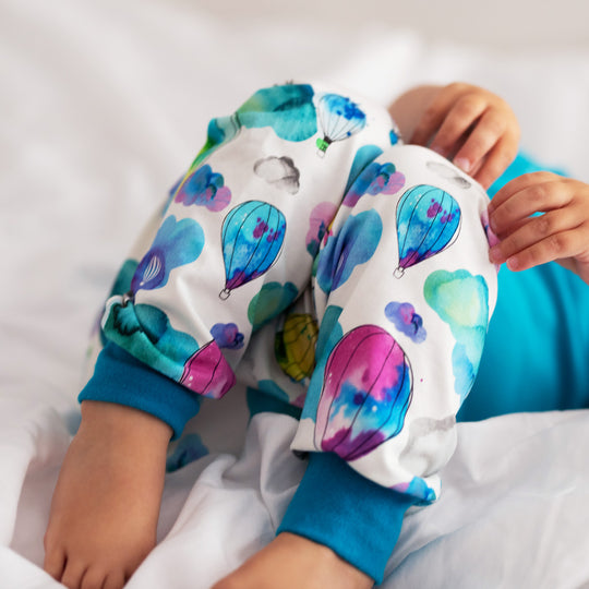 Hot Air Balloons Organic Leggings (Turqouise)