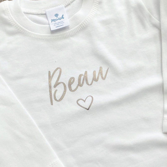 Personalised Name - Gunmetal - Heart