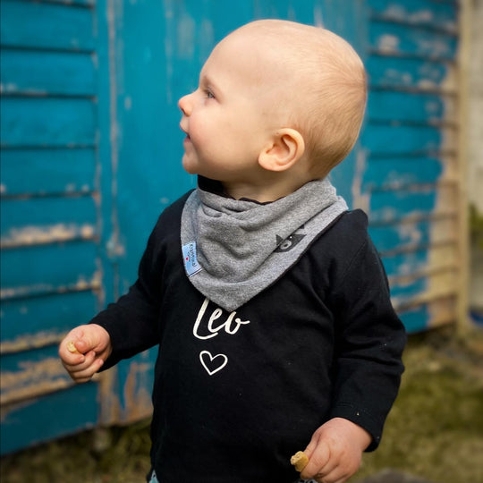 Personalised Name - White on Black - Heart