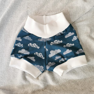 Dark Blue Clouds Organic Shorts