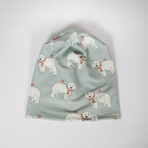 Polar Bear in Scarves Beanie Hat