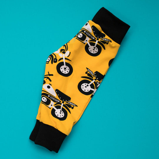 Motorbikes (Yellow) Organic Leggings