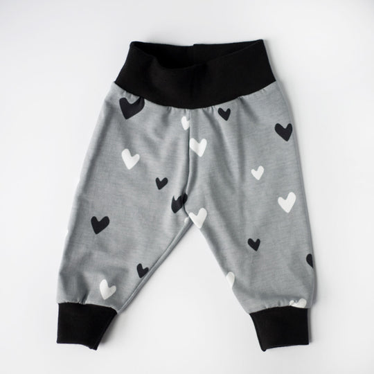 Grey Hearts Organic Leggings