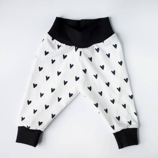 Monochrome Hearts Organic Leggings