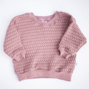 Rose Bubble Knit Organic Cotton Sweater