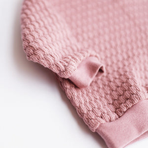 Rose Bubble Knit Organic Cotton Sweater
