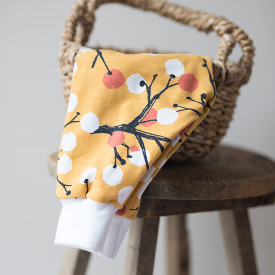 Yellow Berries Organic Leggings