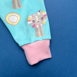 Happy Lions Organic Leggings (Pink Cuff)