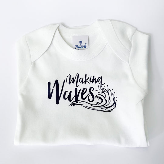 Making Waves (Navy on White)