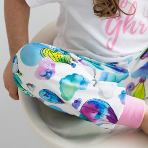 Hot Air Balloons Organic Leggings (Soft Pink)