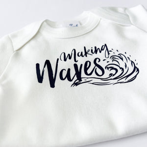 Making Waves (Navy on White)