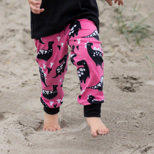 Pink Dinosaurs Organic Baby Leggings
