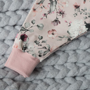 Pink Roses Organic Baby Leggings
