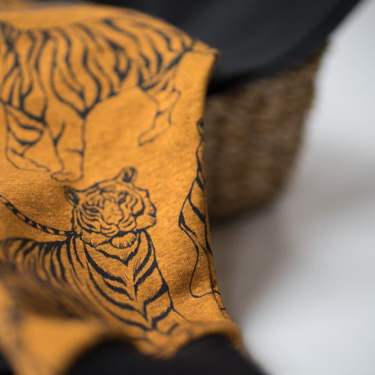 Tigers (Rich Ochre) Organic Baby Leggings