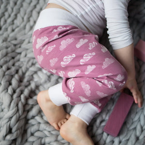 Rose Pink Clouds Organic Leggings