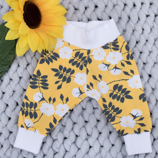 Yellow Flowers Organic Leggings